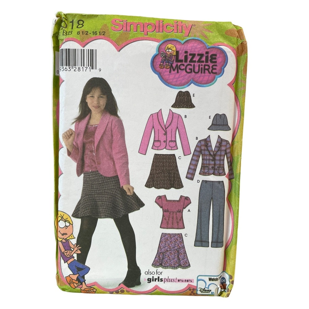 Simplicity Sewing Pattern 4518 Jacket Skirt Hat Pants Top Girls Size 8.5-16.5
